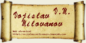 Vojislav Milovanov vizit kartica